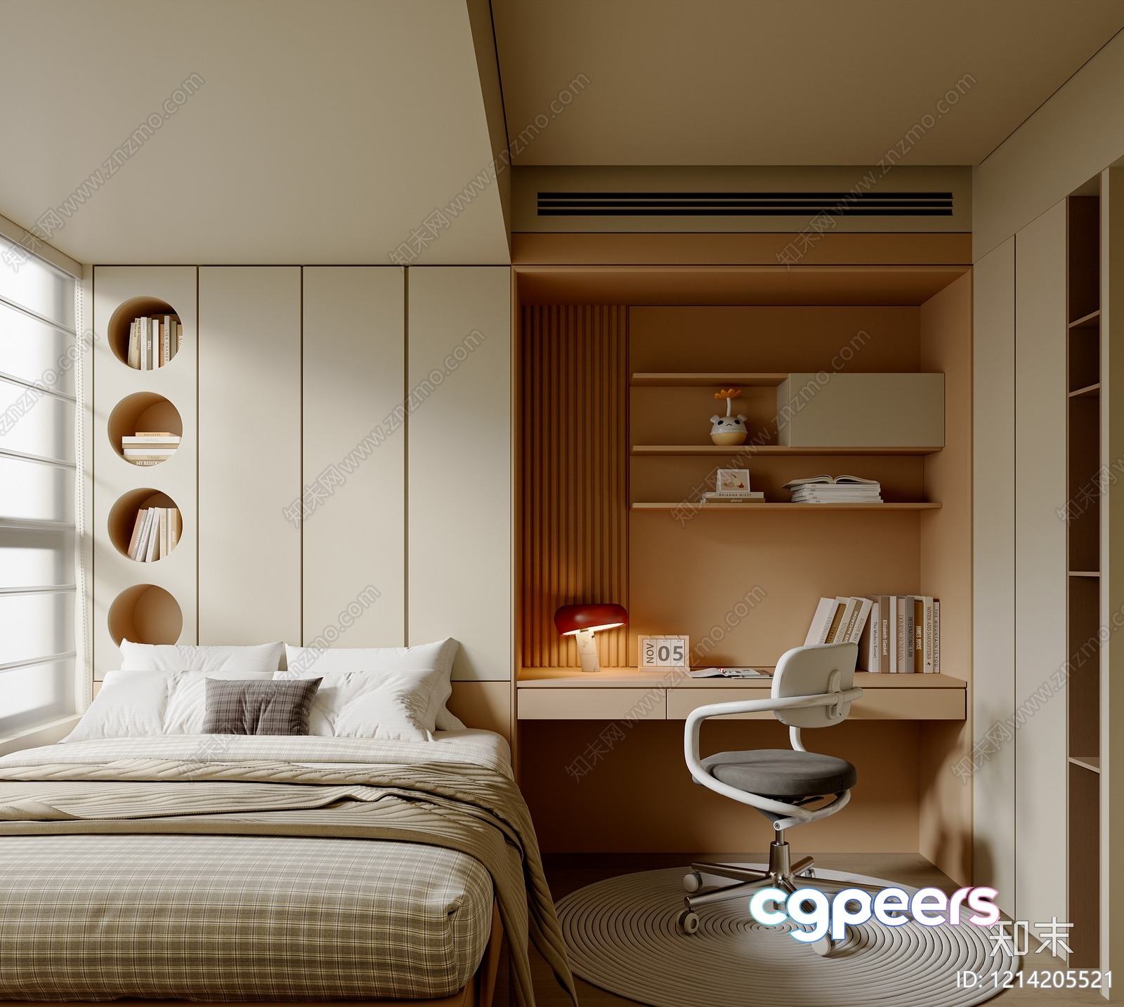 Cozy Bedroom 3D Model - 7181 - VRAY Render