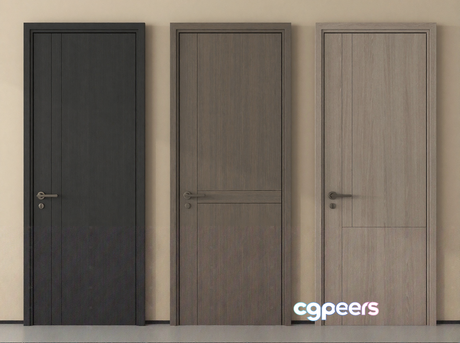 Three Doors 3D Model - 18220 - VRAY Render