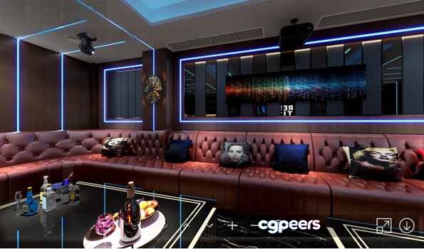Modern Lounge Area 3D Model - 19102 - VRAY Render Modern Lounge Area 3D Model - 19102 - VRAY Render