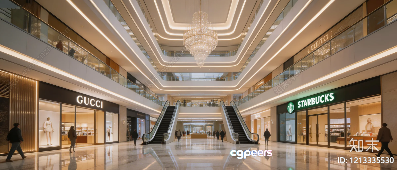 Modern Shopping Mall 3D Model - 5599 - VRAY Render
