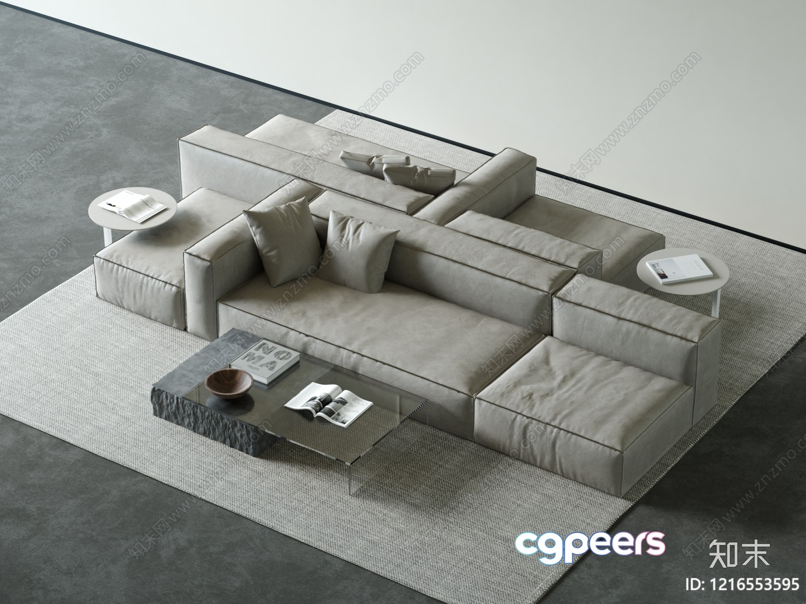 Modern Living Room 3D Model - 14504 - VRAY Render Modern Living Room 3D Model - 14504 - VRAY Render
