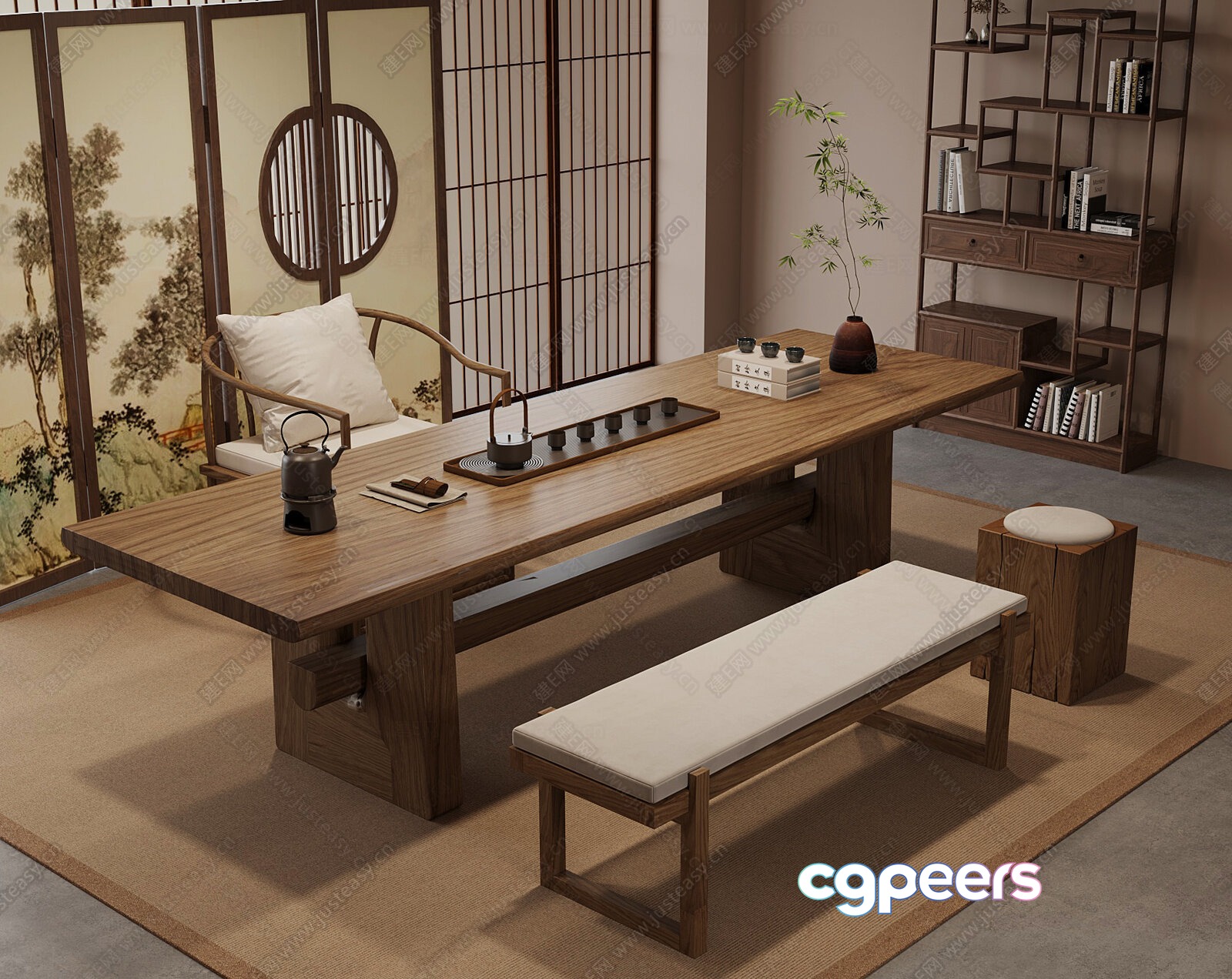 Japanese-Style Room 3D Model - 21668 - VRAY Render