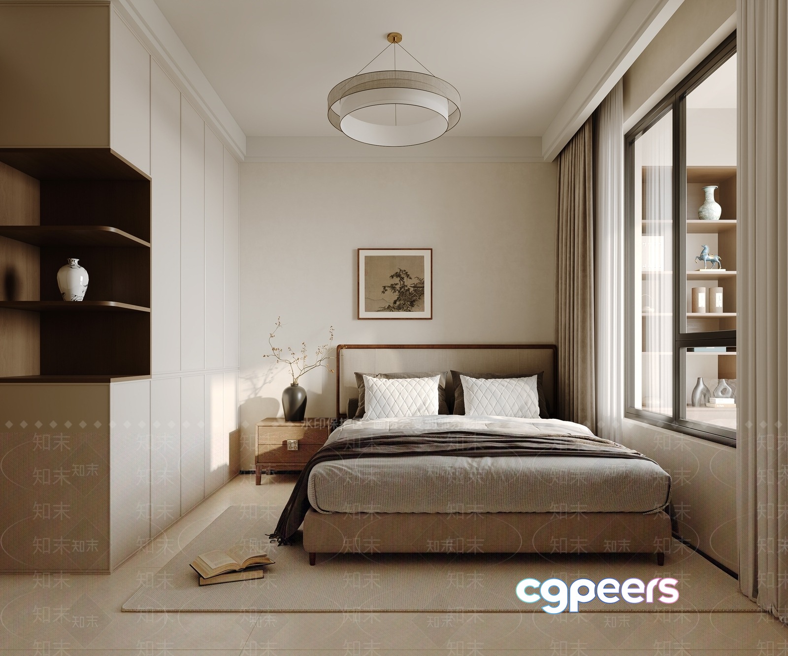 Cozy Bedroom 3D Model - 587 - VRAY Render