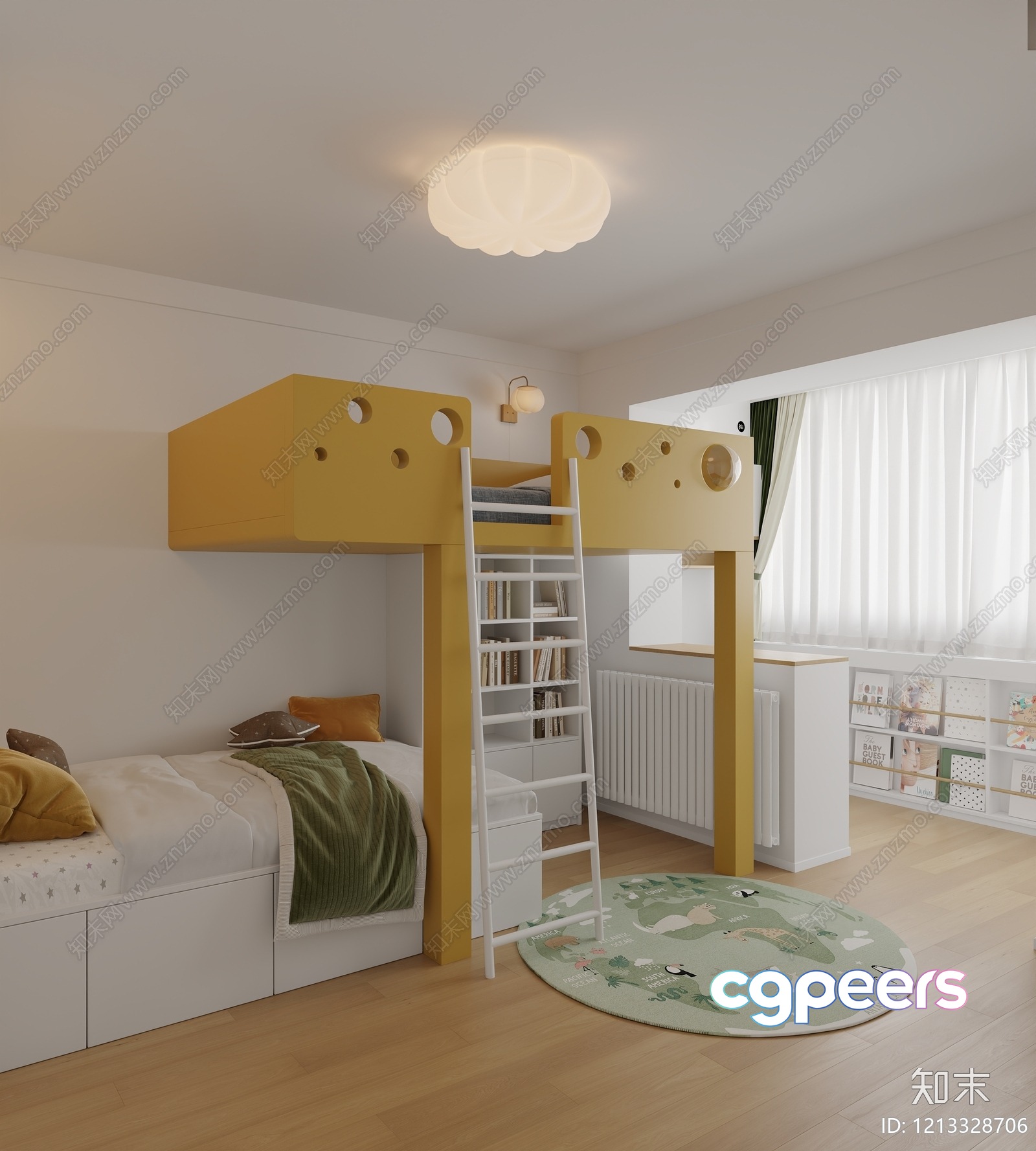 Cozy Children'S Bedroom 3D Model - 5522 - VRAY Render Cozy Children'S Bedroom 3D Model - 5522 - VRAY Render