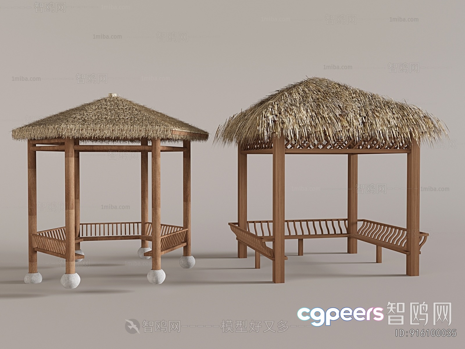 Tropical Hut With Thatched Roof 3D Model - 13313 - VRAY Render Tropical Hut With Thatched Roof 3D Model - 13313 - VRAY Render
