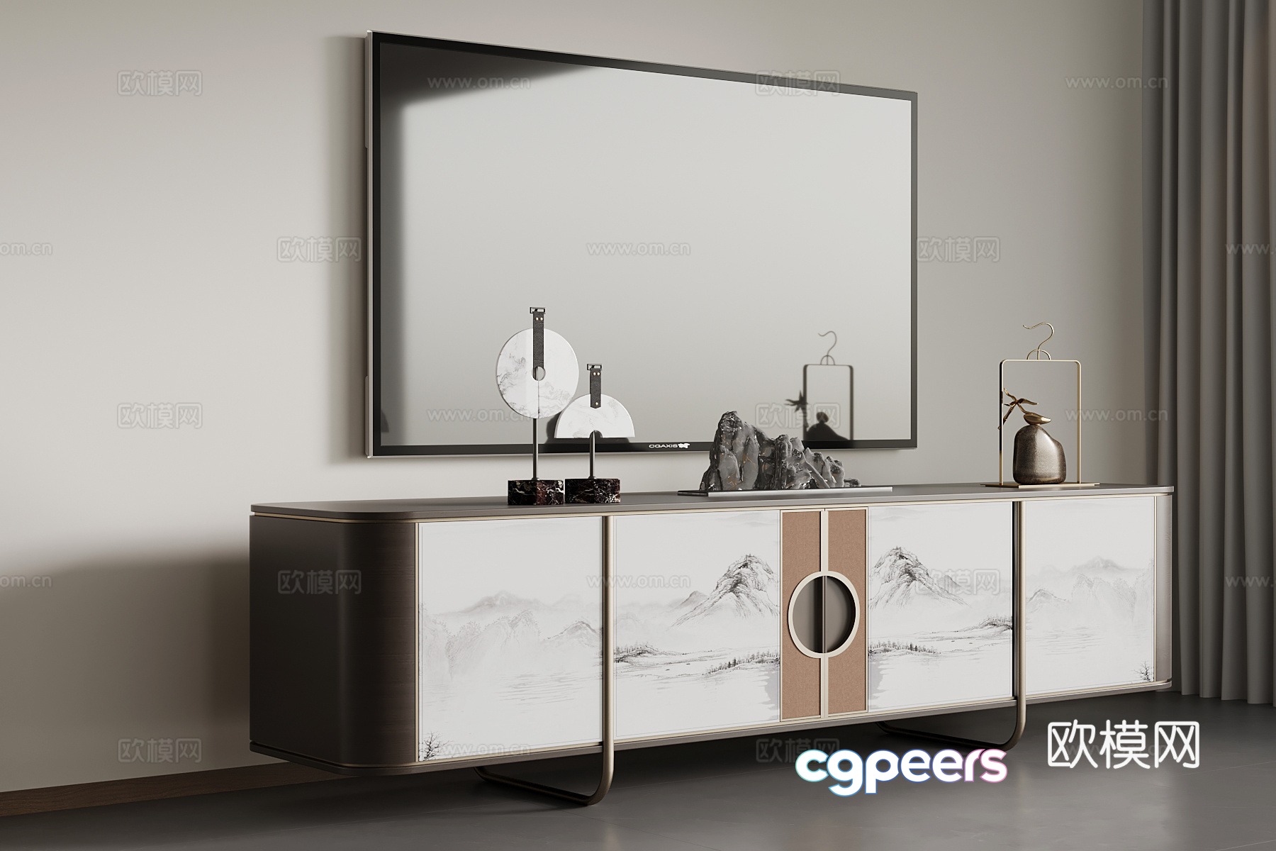 Modern Tv Stand 3D Model - 11400 - VRAY Render Modern Tv Stand 3D Model - 11400 - VRAY Render