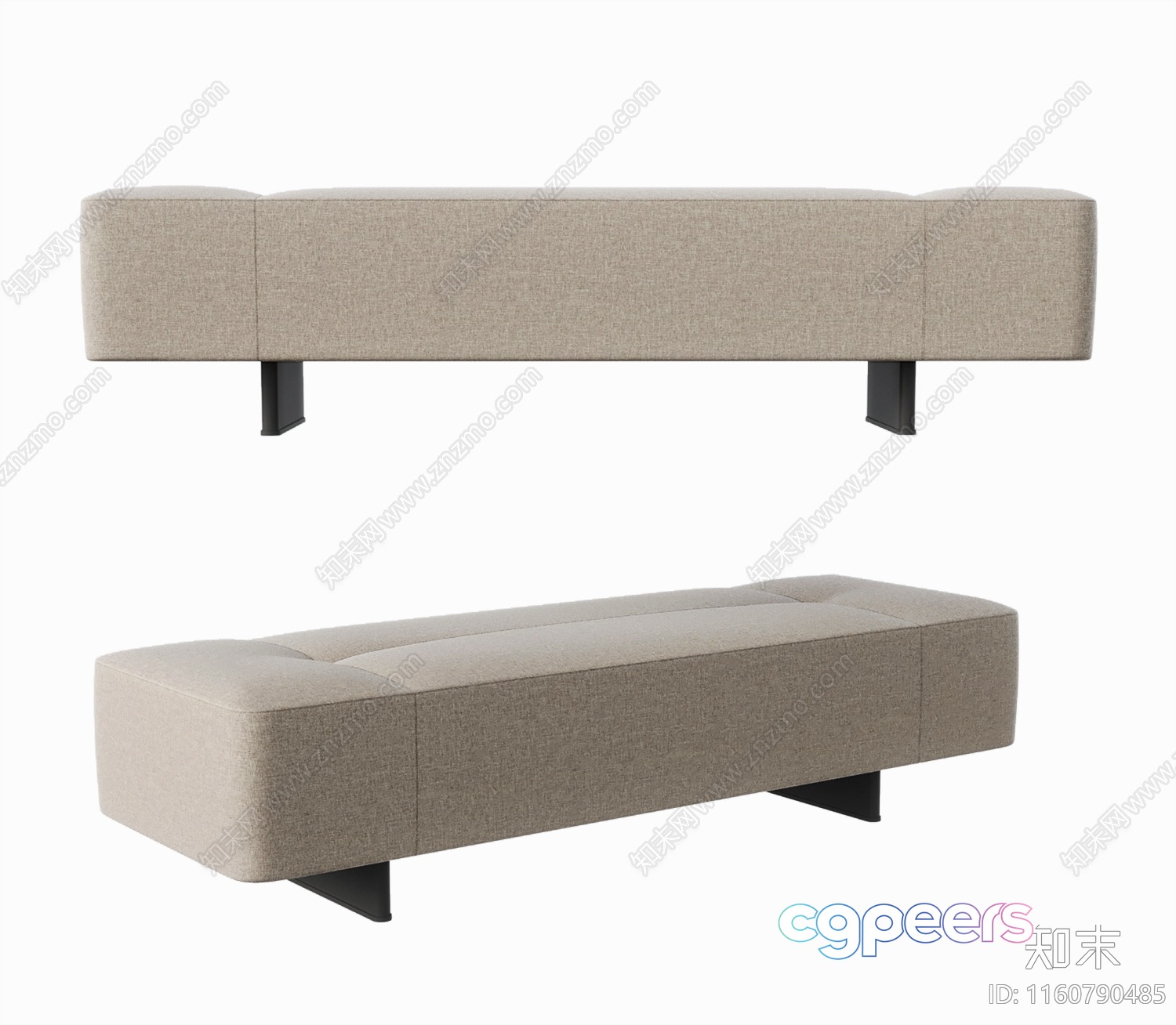 Modern Light Gray Sofa 3D Model - 18774 - CORONA Render Modern Light Gray Sofa 3D Model - 18774 - CORONA Render