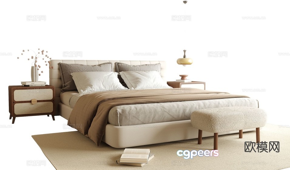 Cozy Bedroom 3D Model - 7041 - VRAY Render Cozy Bedroom 3D Model - 7041 - VRAY Render