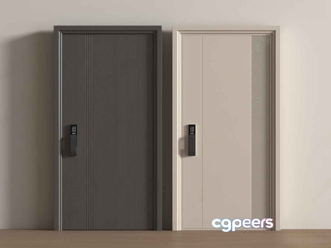 Modern Elevator Doors 3D Model - 524 - VRAY Render