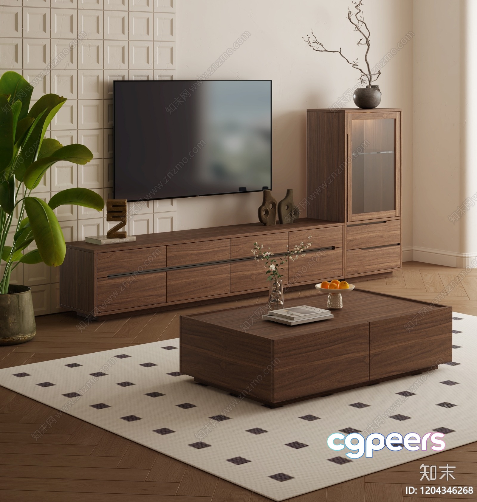 Modern Living Room 3D Model - 4013 - VRAY Render