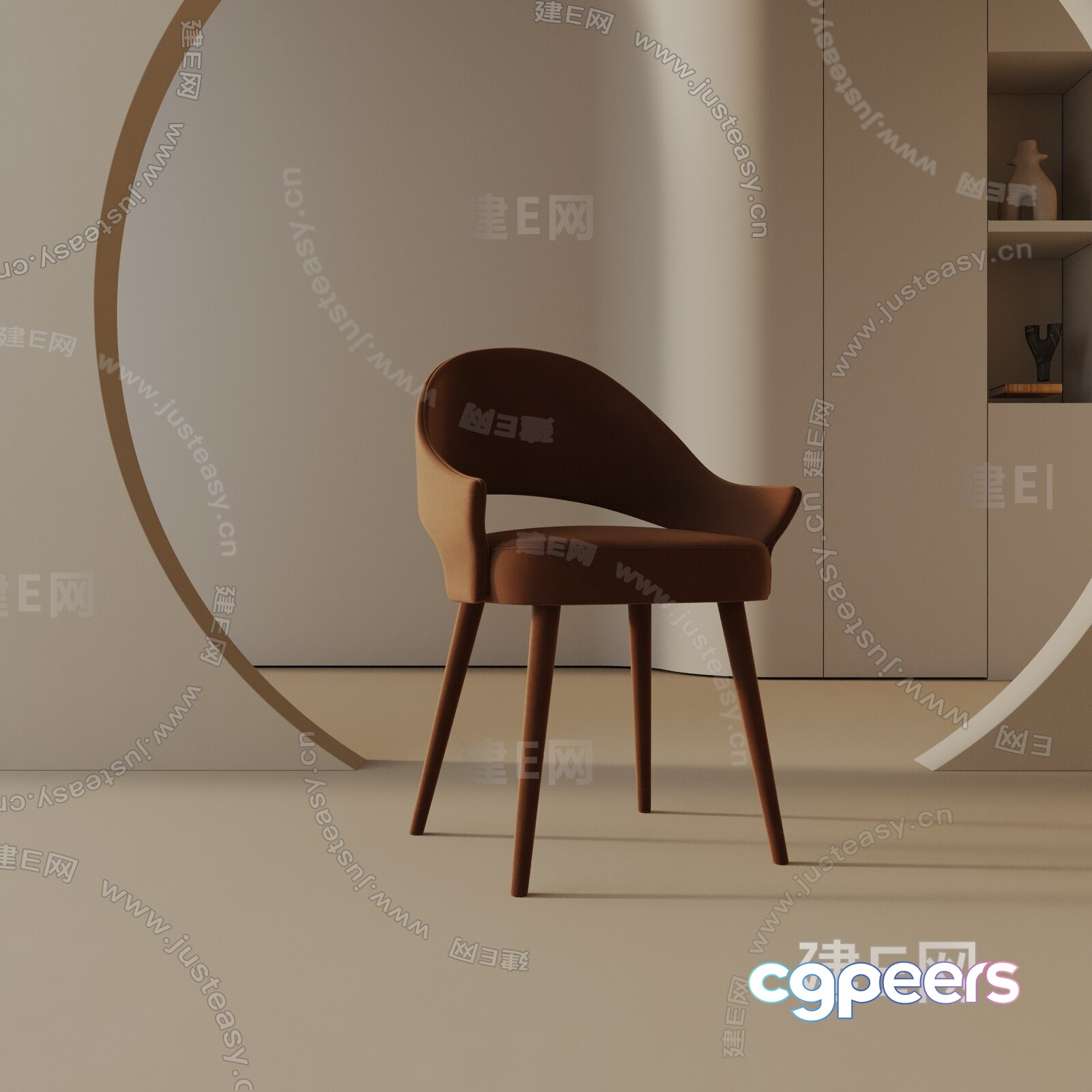 A Wooden Chair 3D Model - 3460 - VRAY Render A Wooden Chair 3D Model - 3460 - VRAY Render