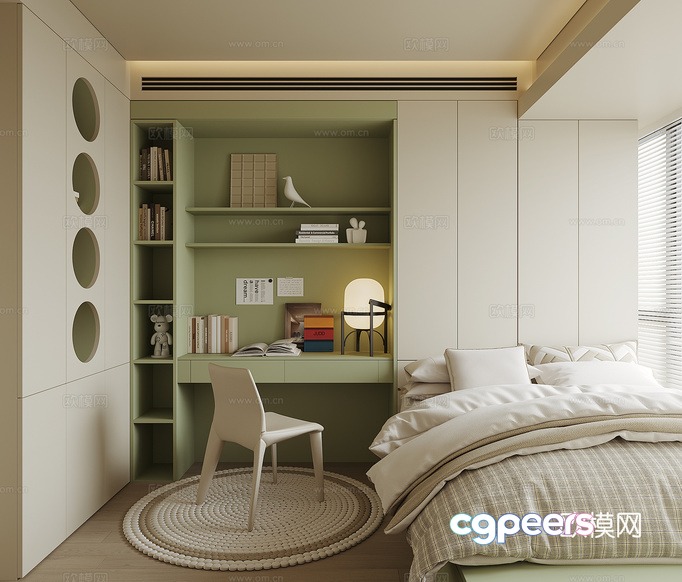 Cozy Bedroom 3D Model - 7663 - CORONA Render