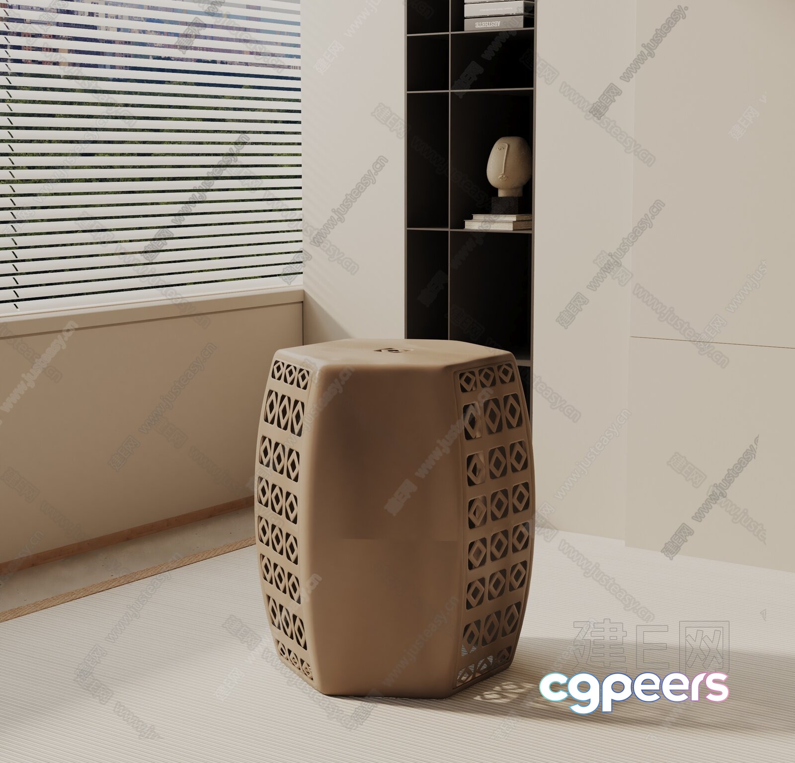 Modern Ceramic Stool 3D Model - 9806 - VRAY Render