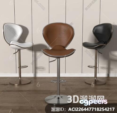 Modern Bar Stools 3D Model - 17006 - VRAY Render