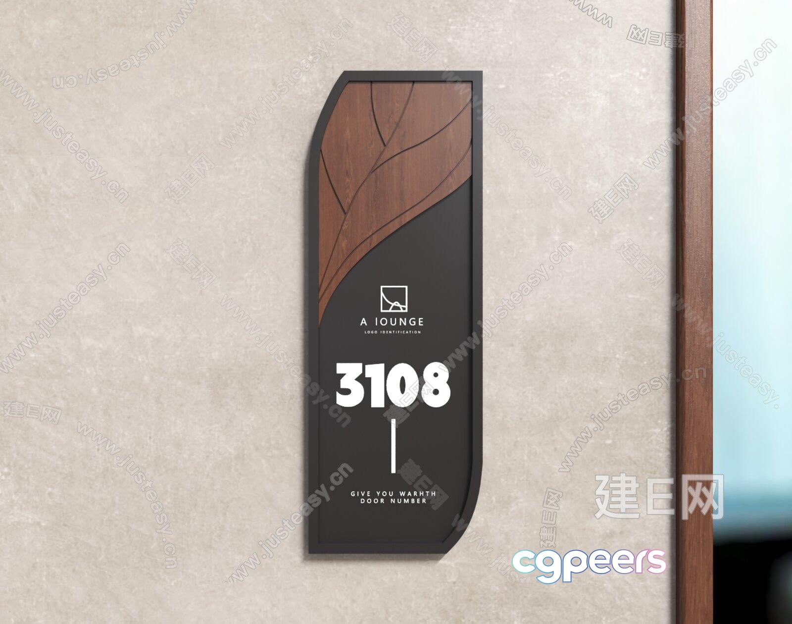 A Lounge Sign 3D Model - 12715 - VRAY Render