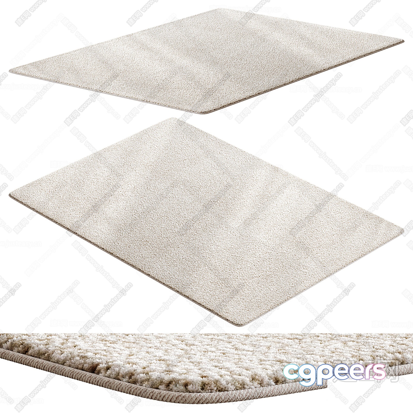 Cozy Cream-Colored Rugs 3D Model - 10777 - VRAY Render Cozy Cream-Colored Rugs 3D Model - 10777 - VRAY Render