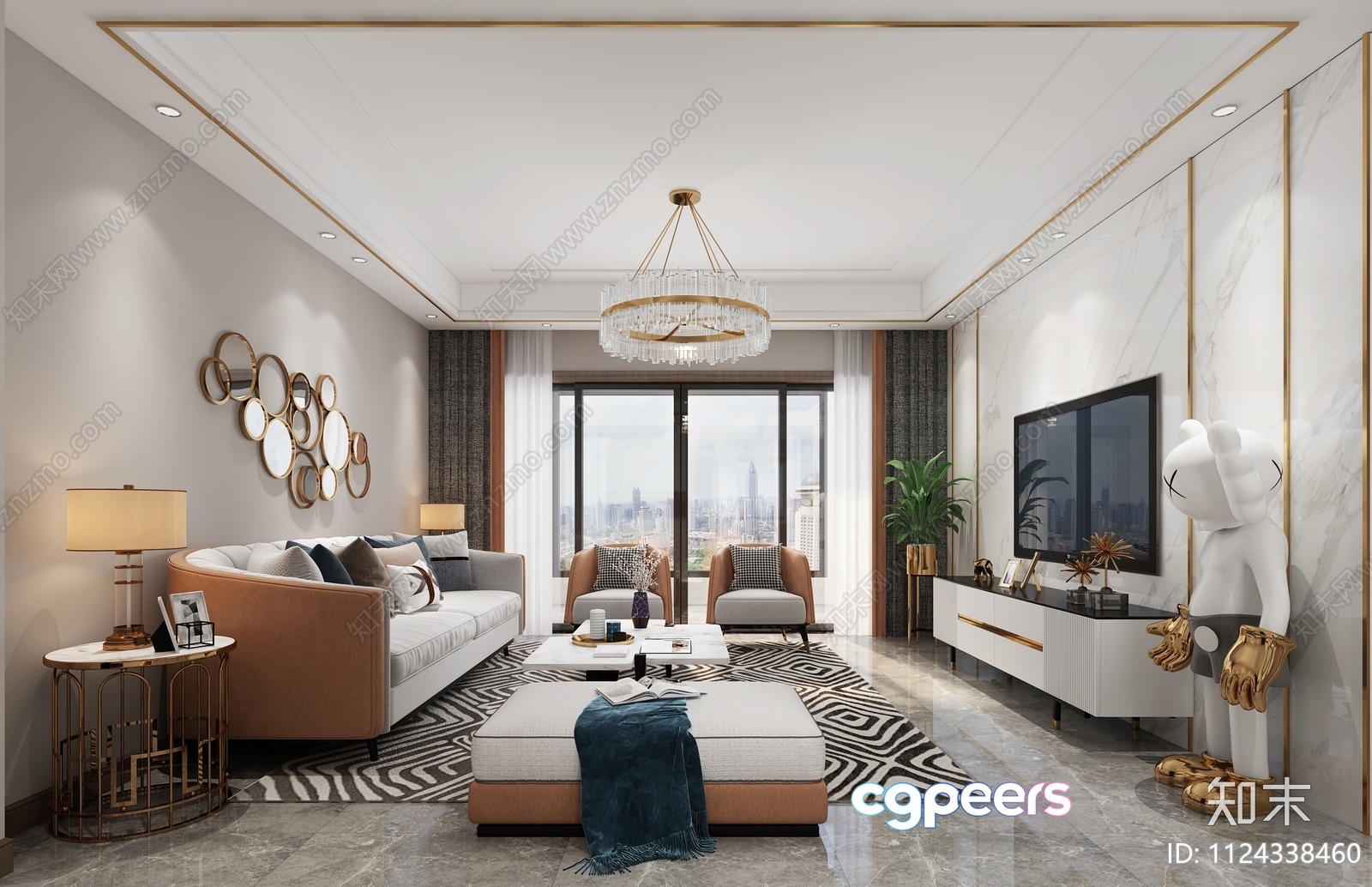 Modern Living Room 3D Model - 3468 - VRAY Render Modern Living Room 3D Model - 3468 - VRAY Render