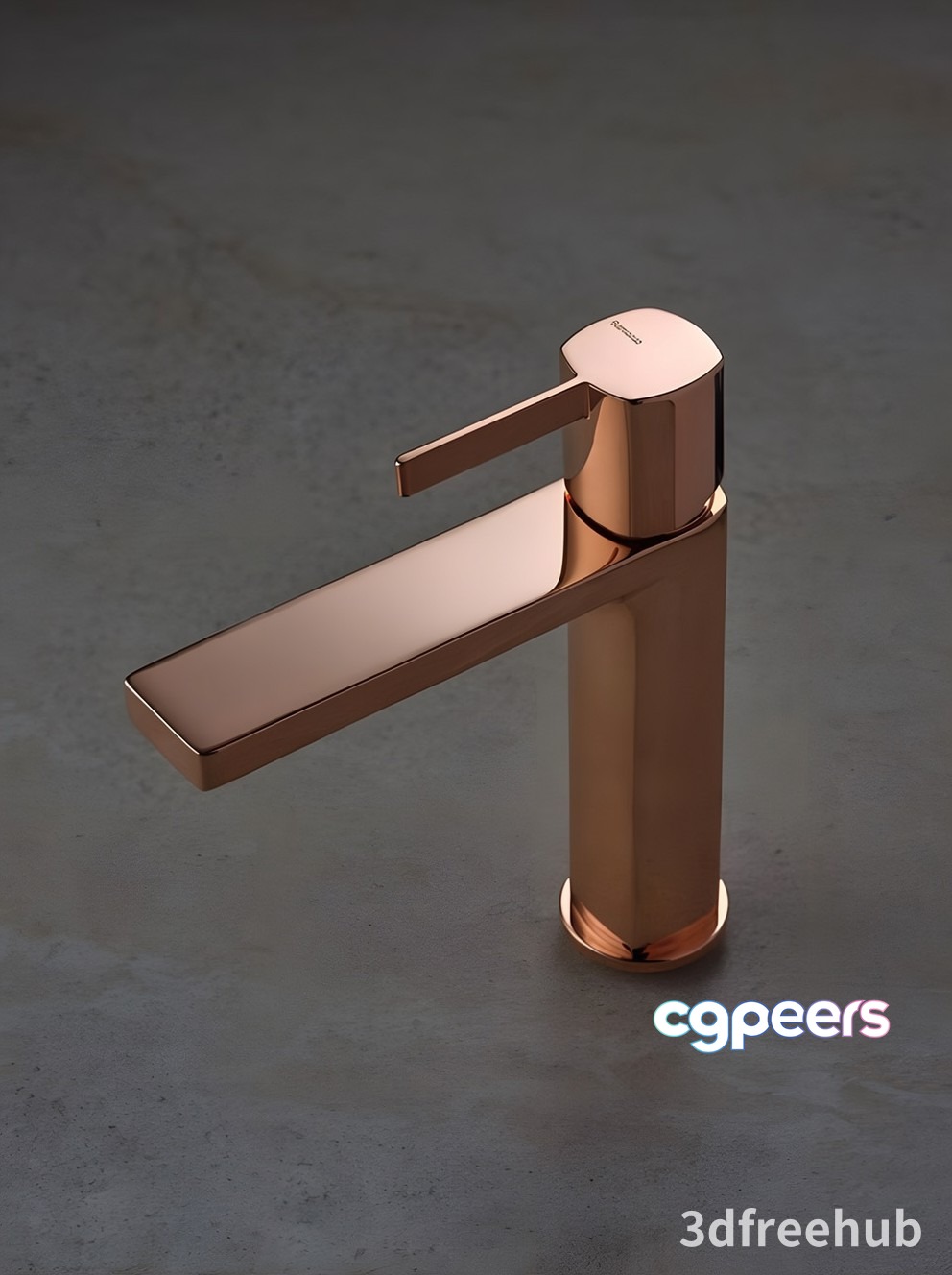 A Rose Gold Faucet 3D Model - 21613 - VRAY Render