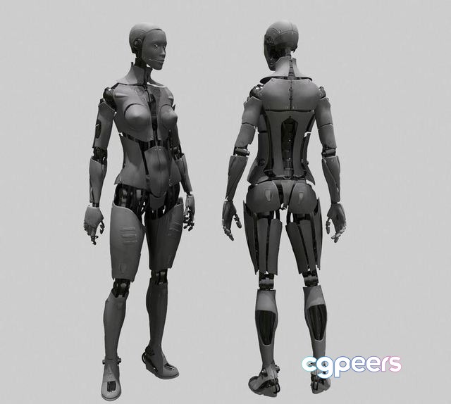 3D Game Assets - Android Female Low-poly 3D Game Assets - Android Female Low-poly