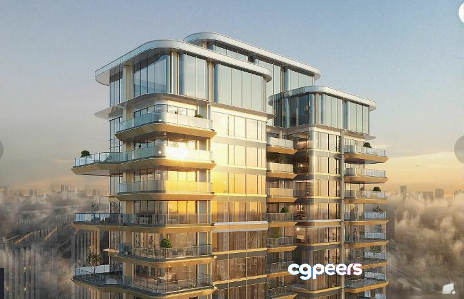 High-Rise Building 3D Model - 17816 - CORONA Render High-Rise Building 3D Model - 17816 - CORONA Render