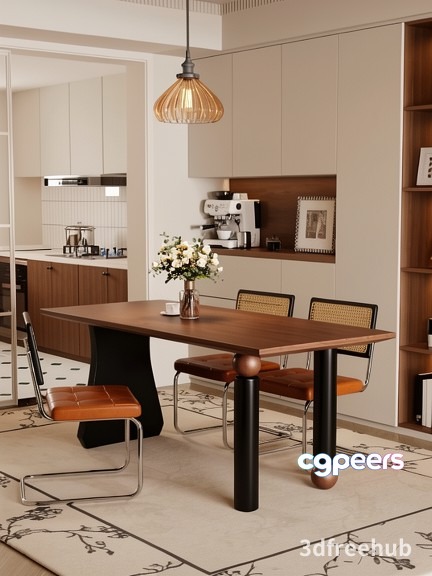 Modern Dining Room 3D Model - 21206 - VRAY Render