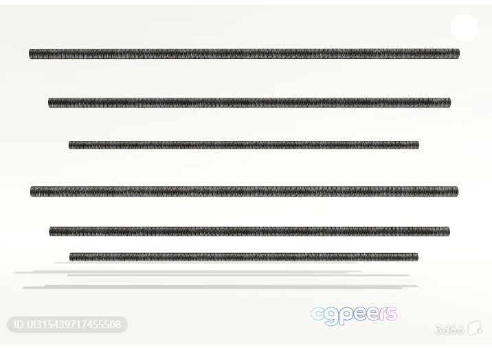A Series Of Horizontal Black Lines 3D Model - 9812 - VRAY Render A Series Of Horizontal Black Lines 3D Model - 9812 - VRAY Render