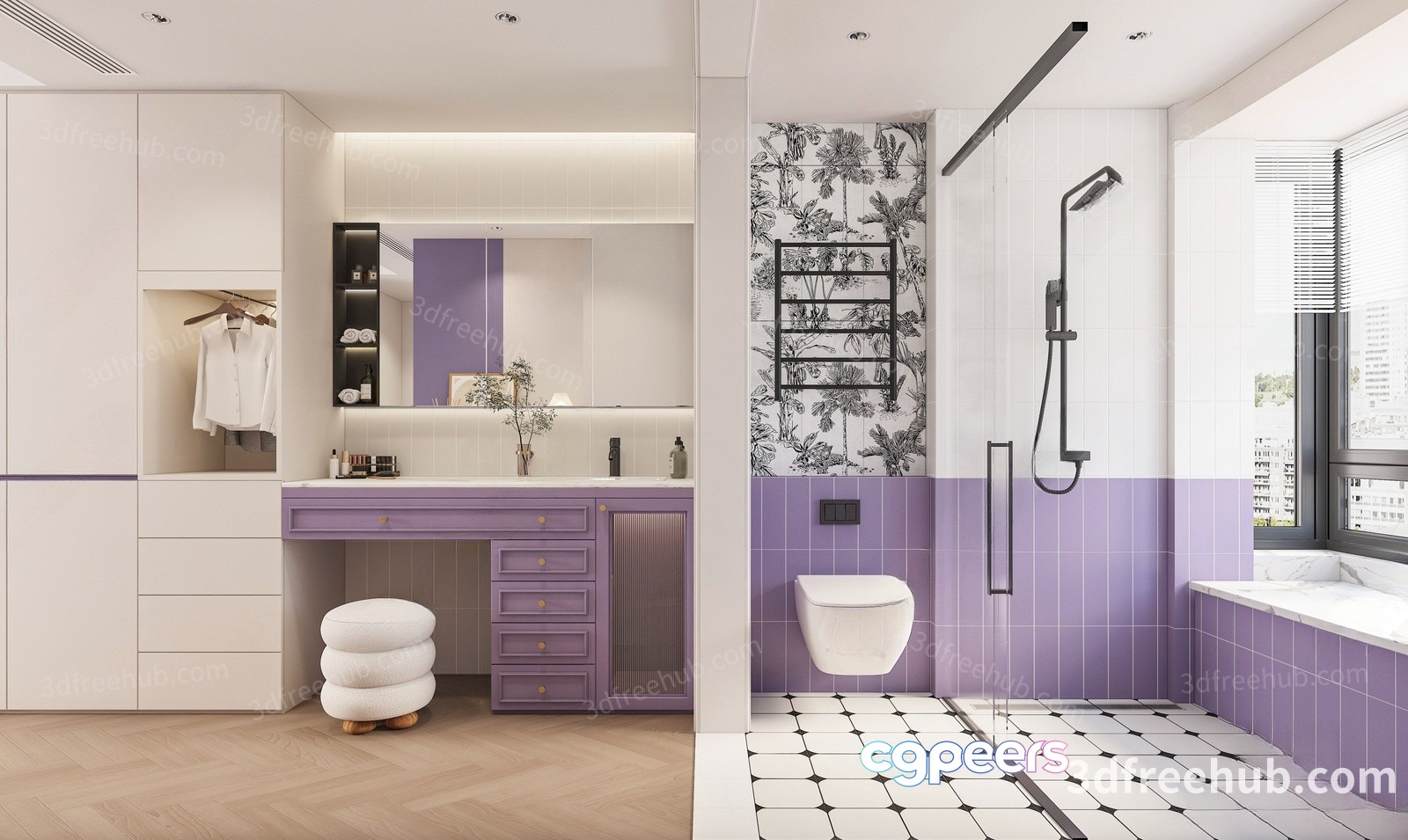 Modern Bathroom 3D Model - 18732 - VRAY Render Modern Bathroom 3D Model - 18732 - VRAY Render