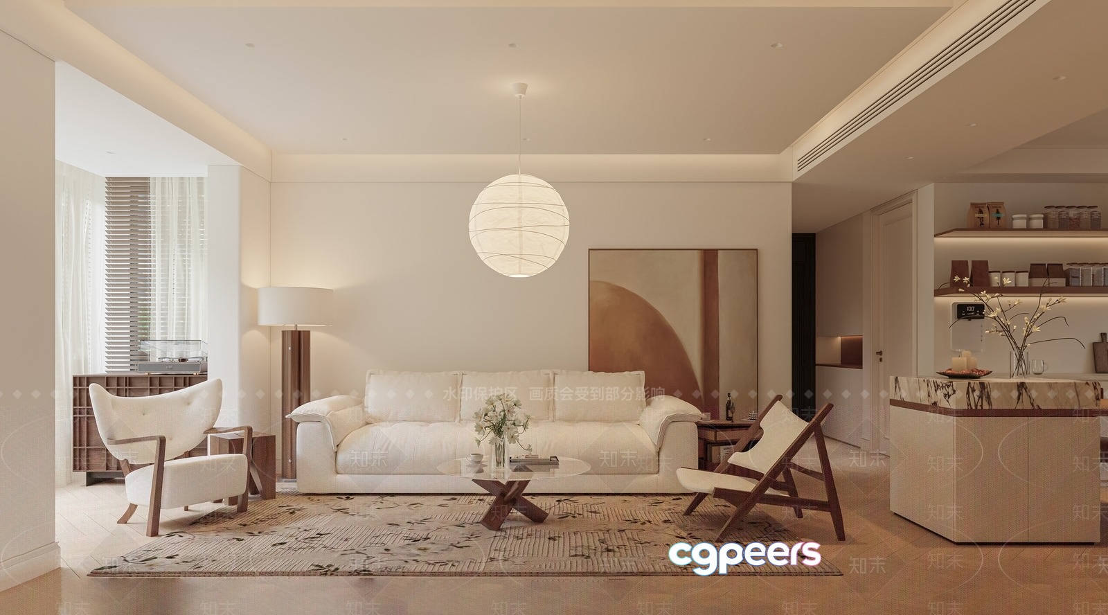 Modern Living Room 3D Model - 11568 - VRAY Render Modern Living Room 3D Model - 11568 - VRAY Render