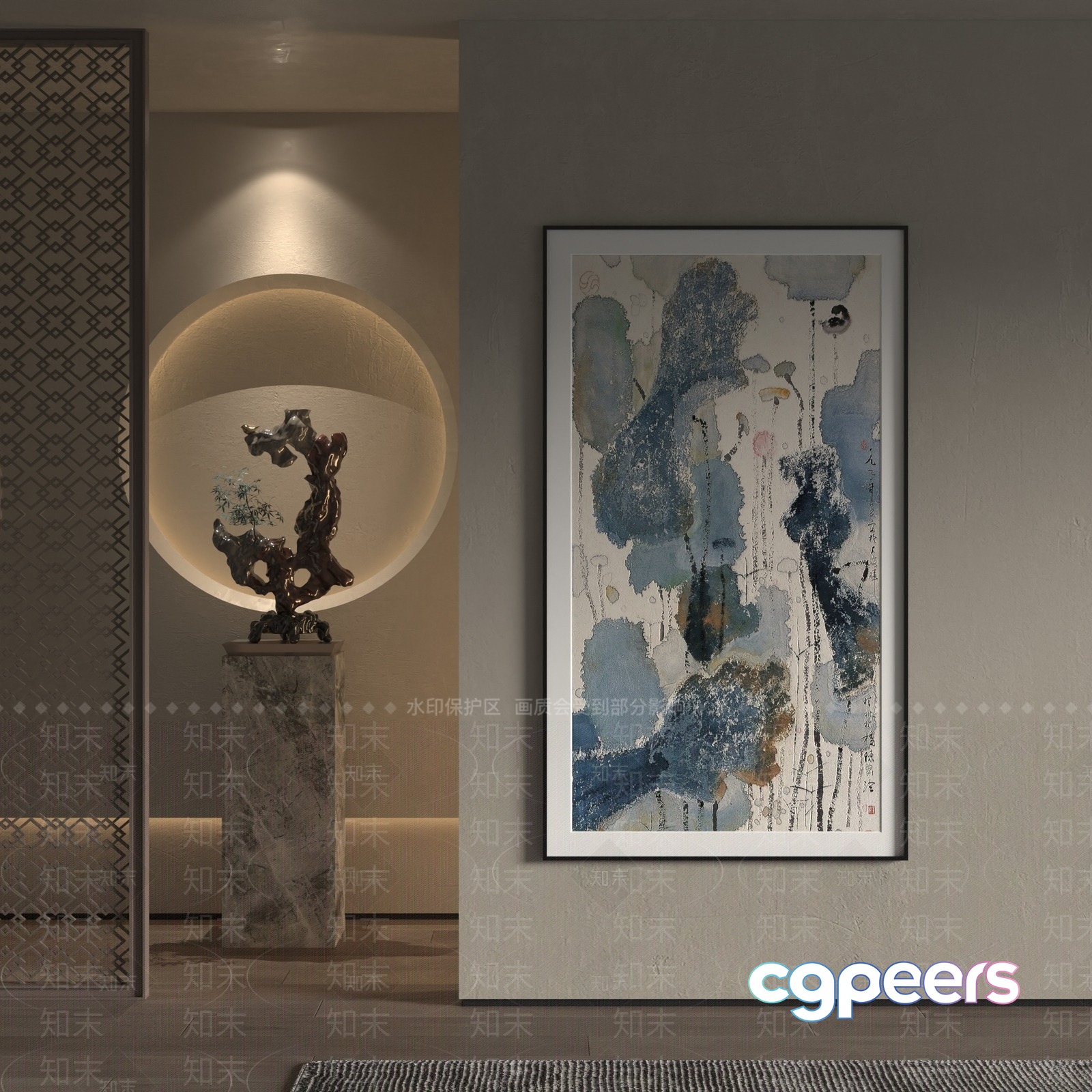 Modern Home Decor 3D Model - 18649 - VRAY Render Modern Home Decor 3D Model - 18649 - VRAY Render