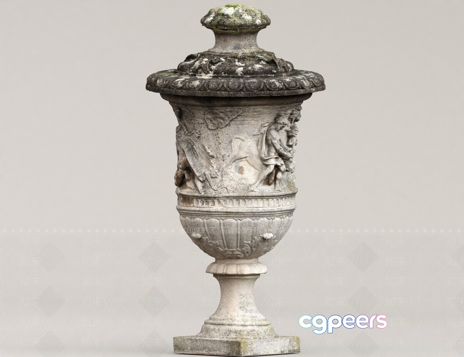 An Old Stone Vase 3D Model - 1044 - VRAY Render An Old Stone Vase 3D Model - 1044 - VRAY Render