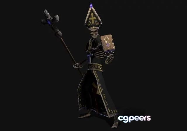 3D Game Assets - Priest Skeleton Low-poly 3D Game Assets - Priest Skeleton Low-poly