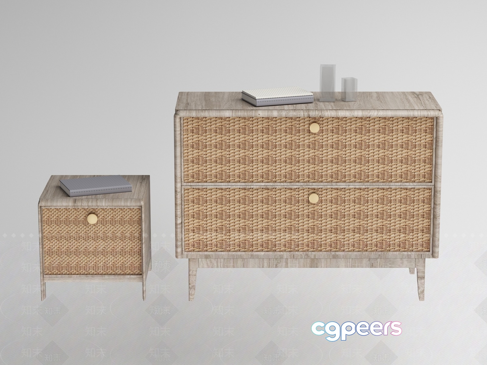 A Wicker Dresser 3D Model - 5790 - VRAY Render A Wicker Dresser 3D Model - 5790 - VRAY Render