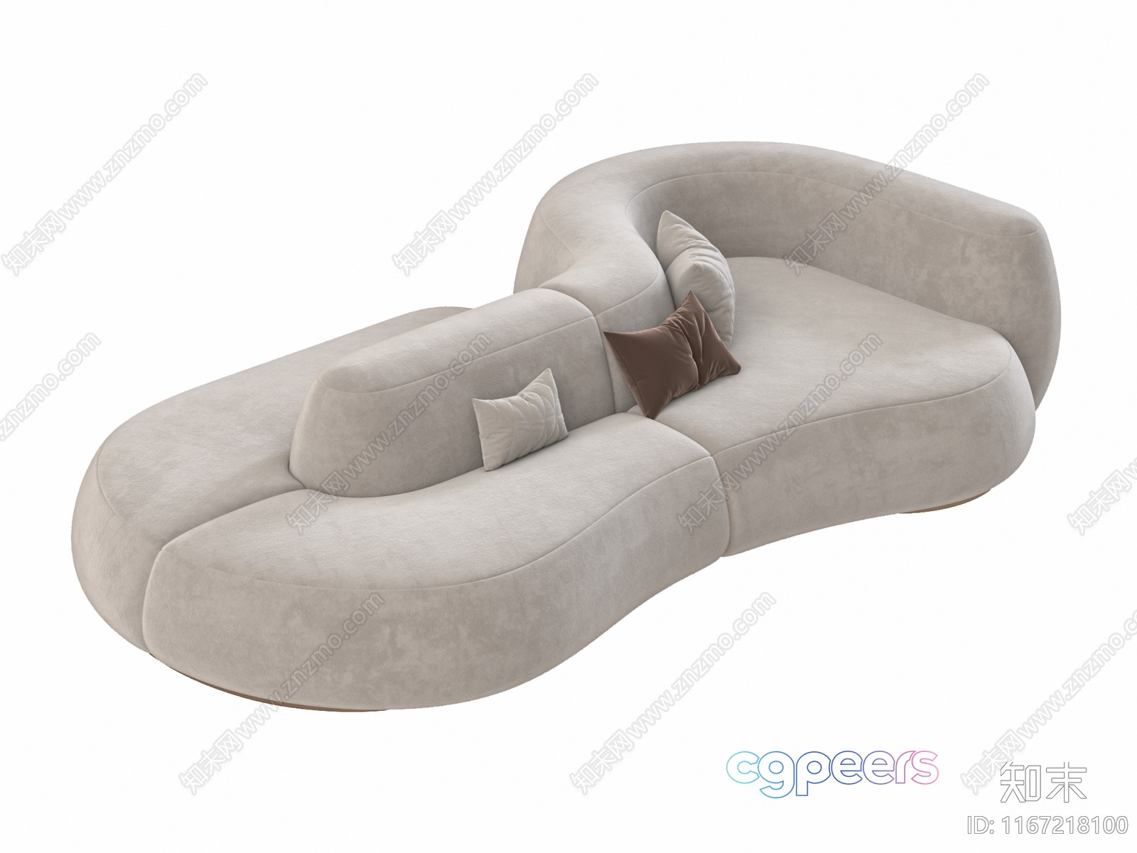 Modern Curved Sofa 3D Model - 17709 - VRAY Render Modern Curved Sofa 3D Model - 17709 - VRAY Render