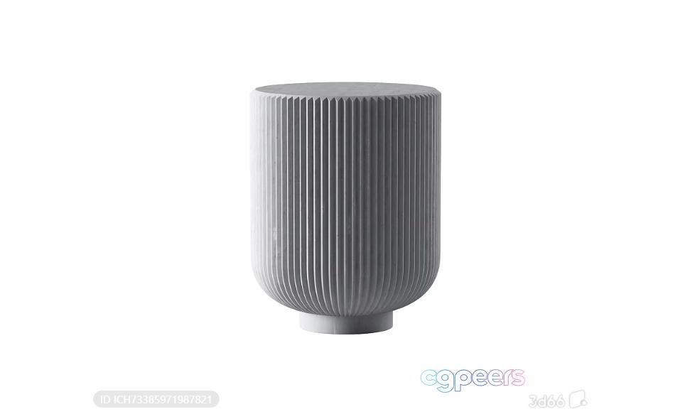 Gray Vase 3D Model - 12424 - VRAY Render