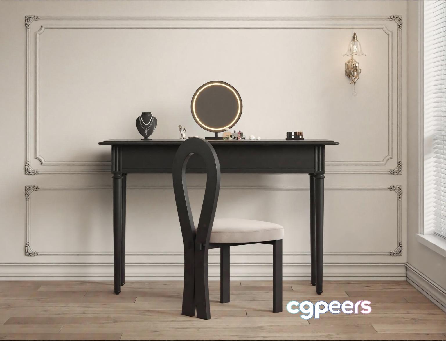 A Black And White Chair 3D Model - 2012 - VRAY Render A Black And White Chair 3D Model - 2012 - VRAY Render