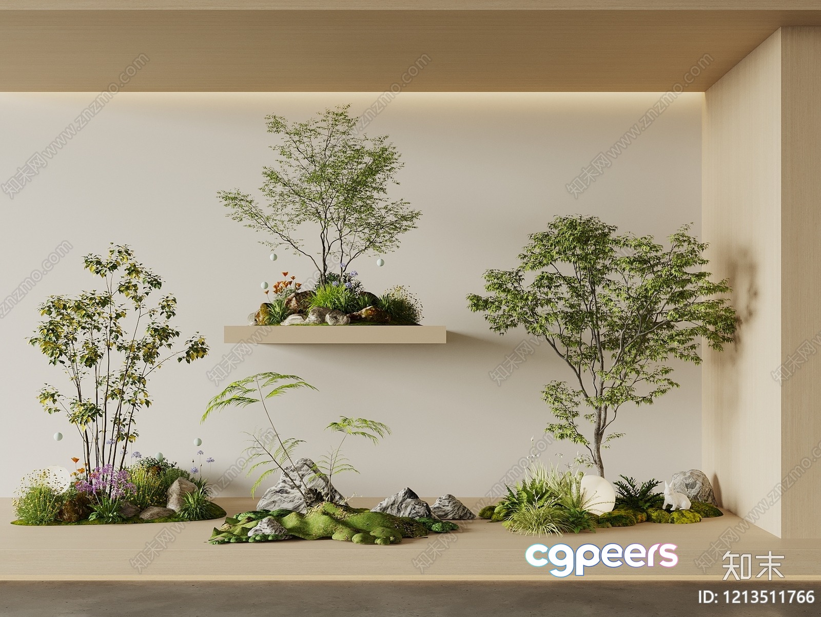 Modern Zen Garden 3D Model - 3927 - VRAY Render