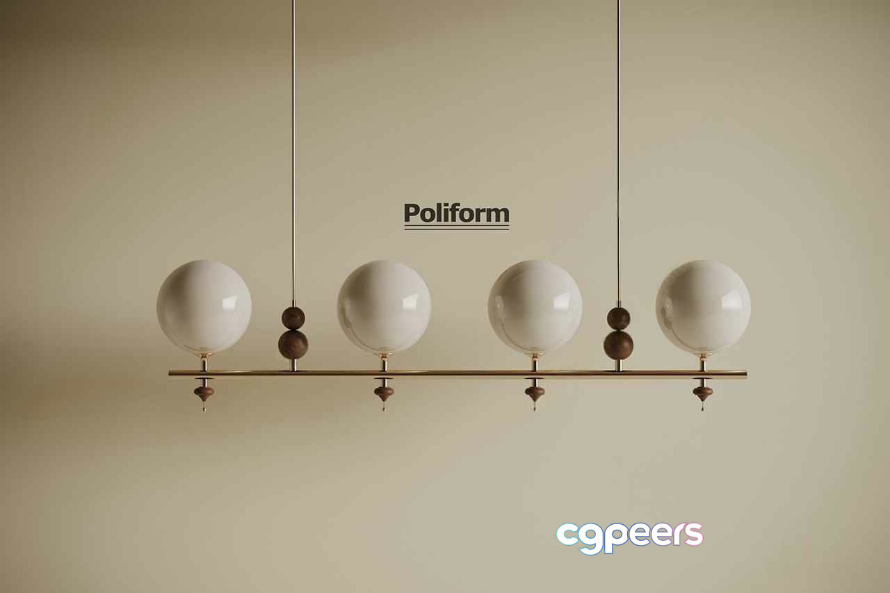 Modern Light Fixture 3D Model - 9396 - VRAY Render Modern Light Fixture 3D Model - 9396 - VRAY Render