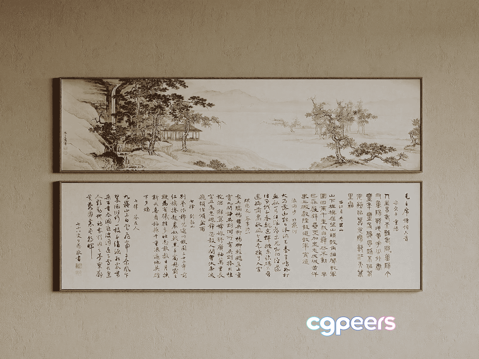 A Traditional Chinese Painting 3D Model - 17747 - VRAY Render A Traditional Chinese Painting 3D Model - 17747 - VRAY Render