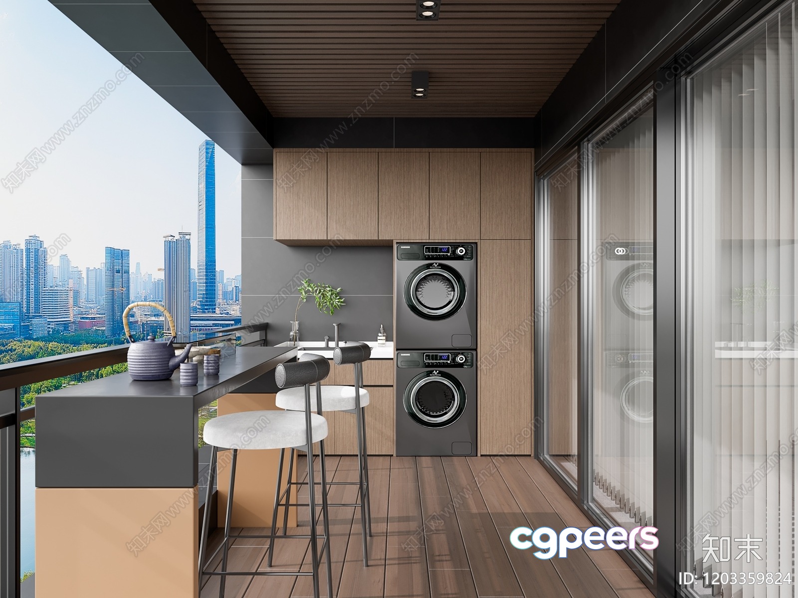 Modern Laundry Room 3D Model - 2362 - VRAY Render