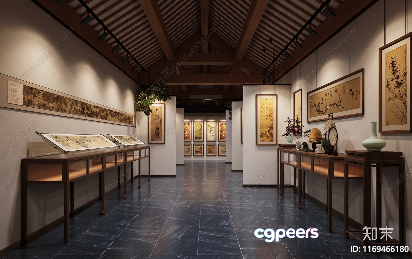 Art Gallery 3D Model - 698 - VRAY Render