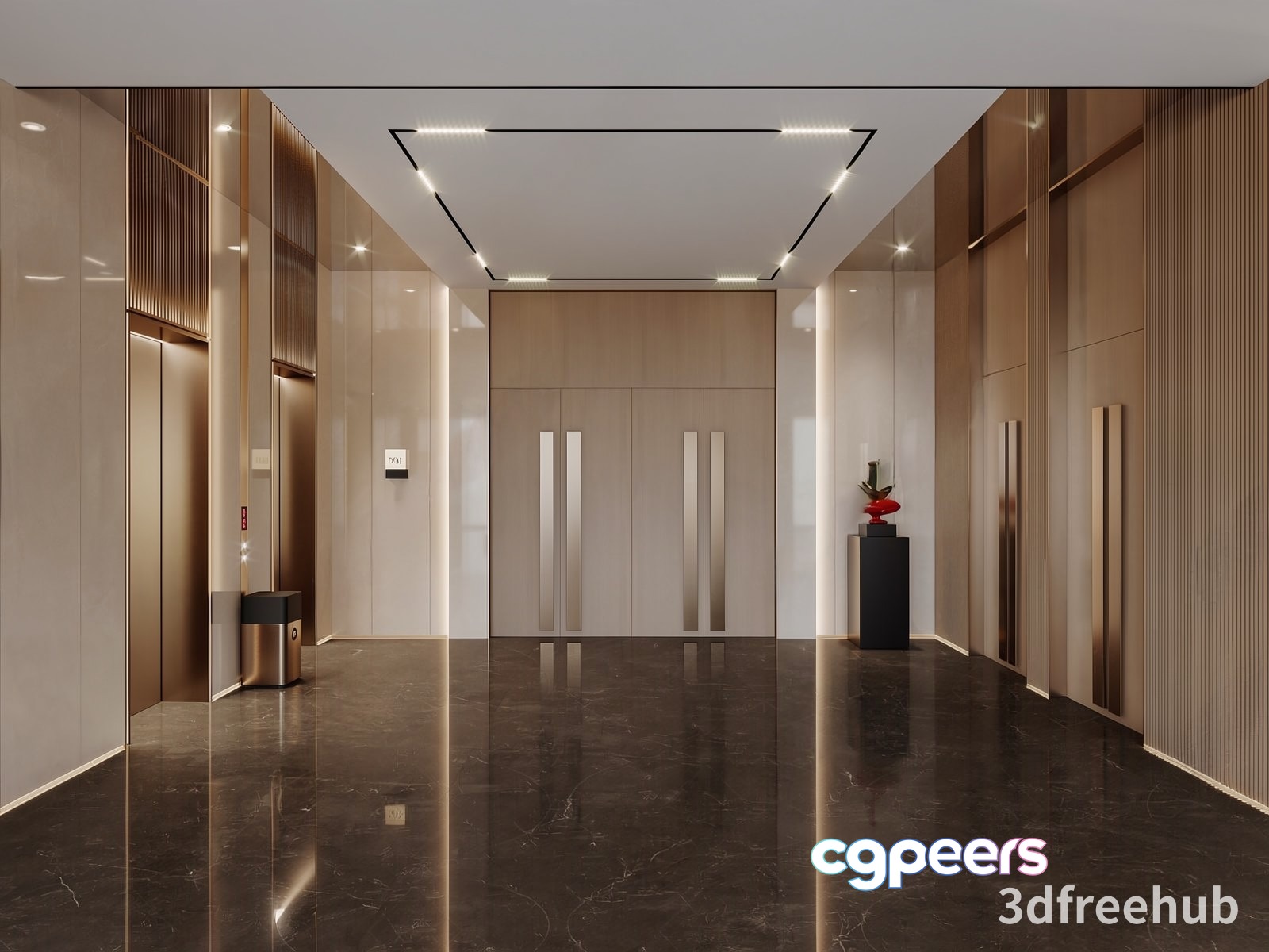Modern Office Space 3D Model - 19601 - VRAY Render
