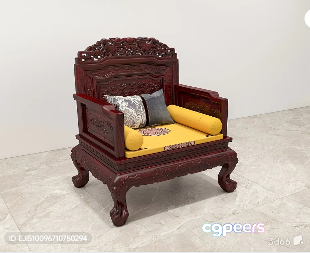Wooden Ornate Chair 3D Model - 4534 - VRAY Render Wooden Ornate Chair 3D Model - 4534 - VRAY Render