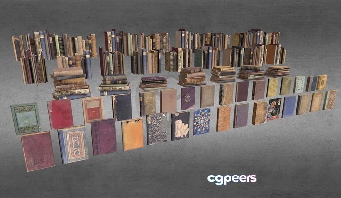 3D Game Assets - Antique Book Set 3D Game Assets - Antique Book Set