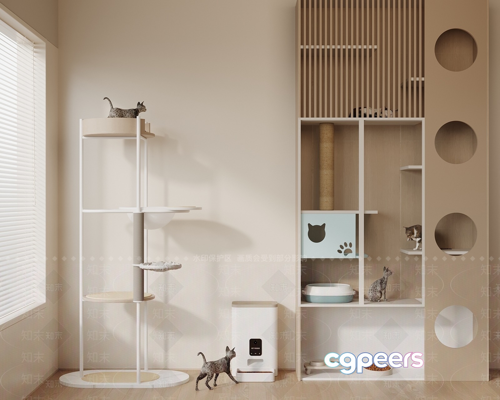 Cat Play Area 3D Model - 20121 - VRAY Render
