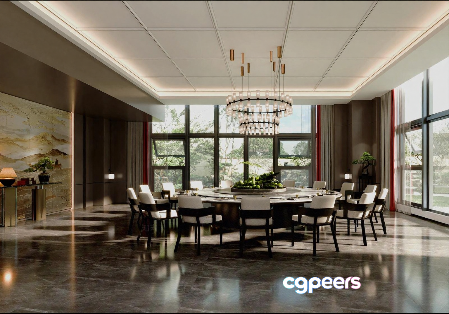 Modern Dining Room 3D Model - 11703 - CORONA Render