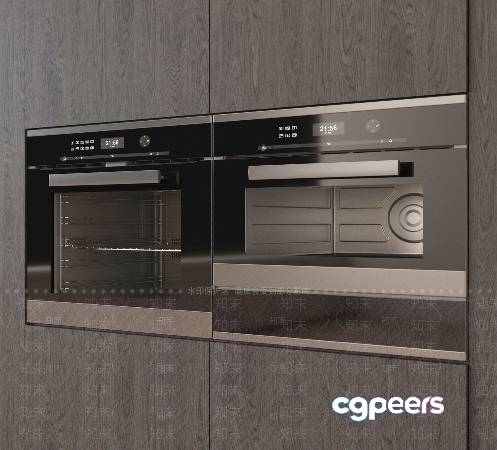 Modern Kitchen Appliances 3D Model - 444 - VRAY Render