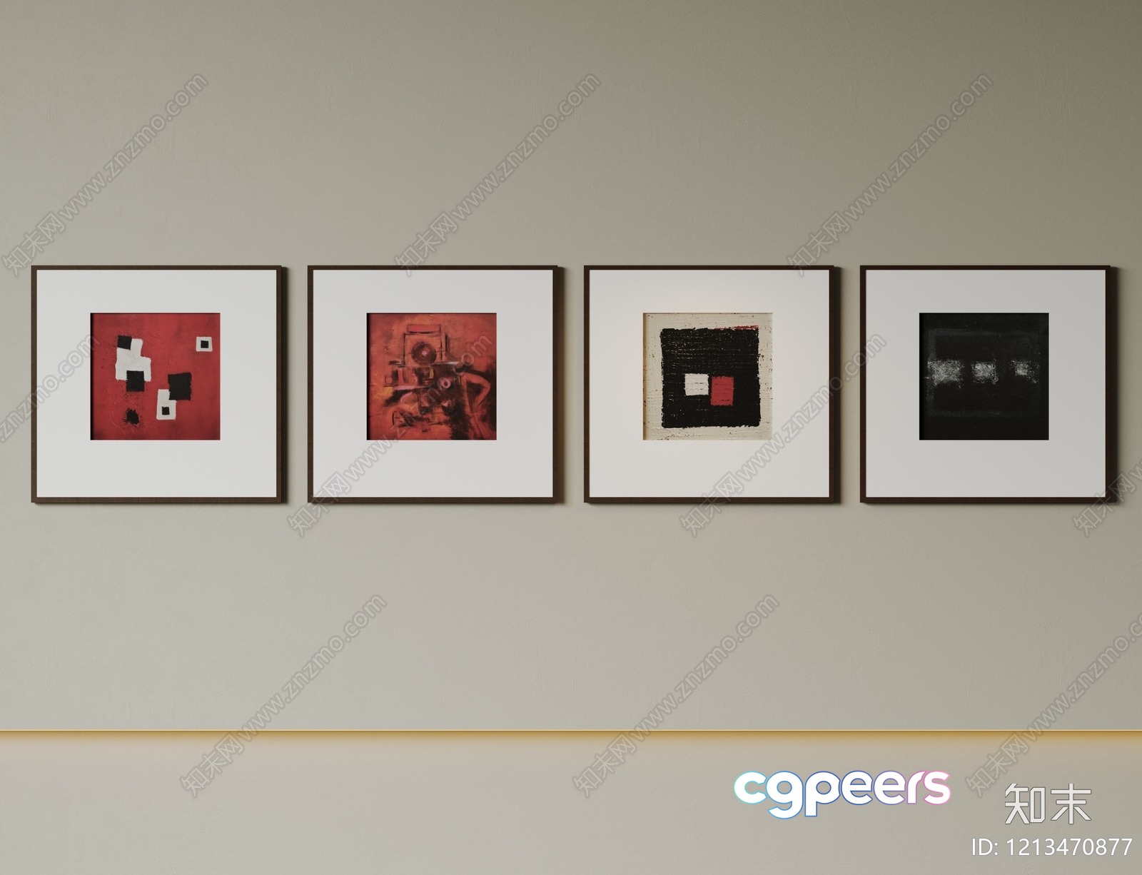 Abstract Art Prints 3D Model - 12287 - VRAY Render Abstract Art Prints 3D Model - 12287 - VRAY Render