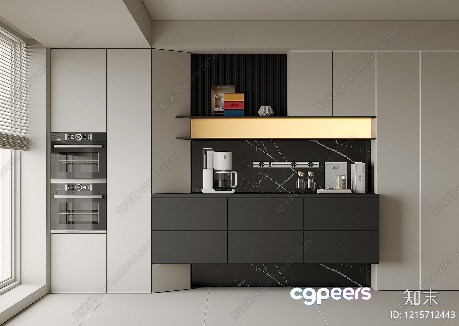 Modern Kitchen Setup 3D Model - 13766 - VRAY Render