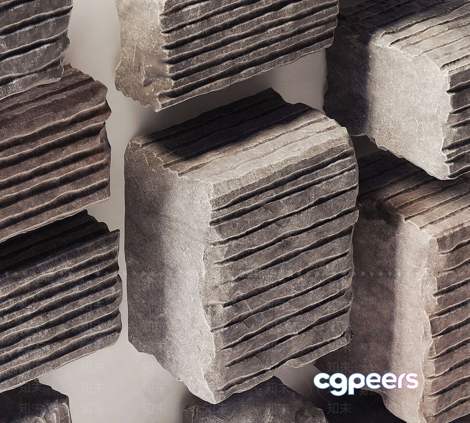 Gray Stone Blocks 3D Model - 10137 - VRAY Render Gray Stone Blocks 3D Model - 10137 - VRAY Render