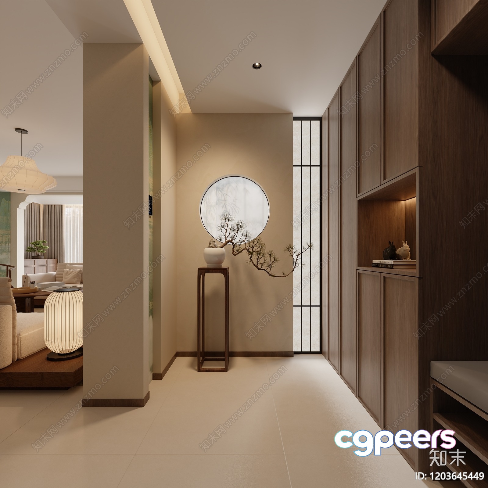 Modern Minimalist Hallway 3D Model - 1145 - CORONA Render